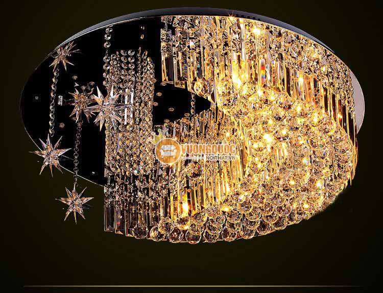 Đèn ốp trần pha lê thiết kế trăng sao cực đẹp CM103-7